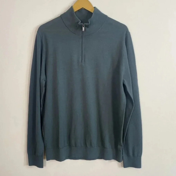 Massimo Dutti Merino Wool Zipper Sweater - Picture 1 of 15